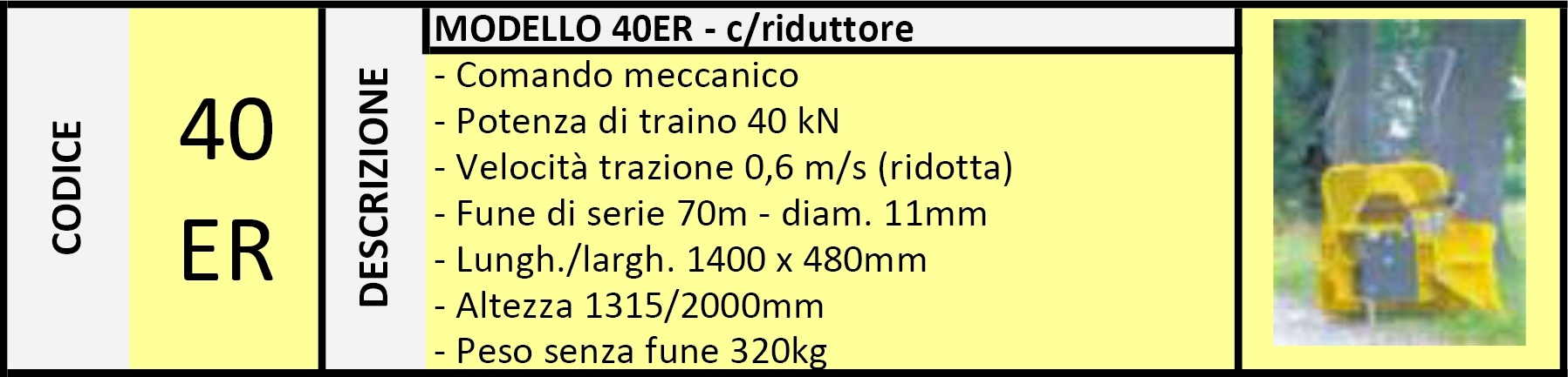 Verricello Forestale 40ER
